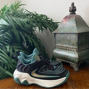 Nike Giannis Immortality 4 Teal Black Metallic Gold Bicoastal Basketball Shoes